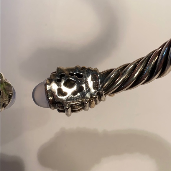 Sterling Silver Chalcedony Cuff Bangle - Picture 4 of 9